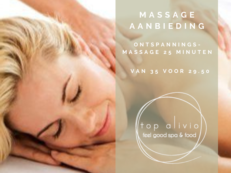 2023 massage-aanbieding april en mei sauna Top Alivio
